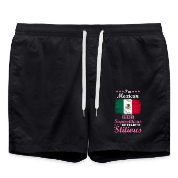 Mexican Gift Funny Saying Mexico - Swim Trunks - black - Front - AI Model Male 185 light (185cm)