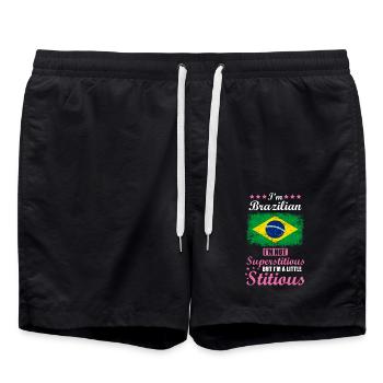 Cadeau brésilien drôle disant Brésil - Short de bain - noir - Devant - AI Model Male 185 light (185cm)