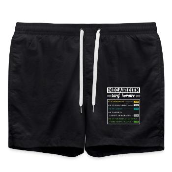 Tarif Horaire D'un Mécanicien Cadeau - Short de bain - noir - Devant - AI Model Male 185 light (185cm)