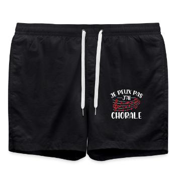 Je Peux Pas J'ai Chorale - Short de bain - noir - Devant - AI Model Male 185 light (185cm)