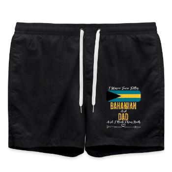 J’ai deux titres Bahamian et Dad Bahamas - Short de bain - noir - Devant - AI Model Male 185 light (185cm)