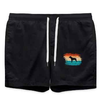 Rottweiler dog lover Retro vintage Gift idea - Badeshorts - Schwarz - Vorne - AI Model Male 185 light (185cm)