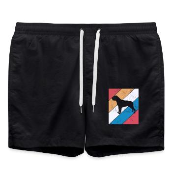 Rottweiler dog lover Retro vintage Gift idea - Badeshorts - Schwarz - Vorne - AI Model Male 185 light (185cm)