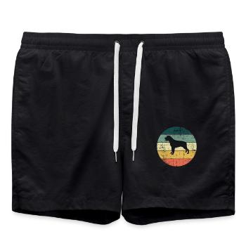 Rottweiler dog lover Retro vintage Gift idea - Badeshorts - Schwarz - Vorne - AI Model Male 185 light (185cm)