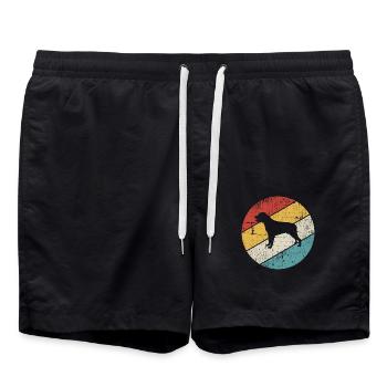 Rottweiler dog lover Retro vintage Gift idea - Badeshorts - Schwarz - Vorne - AI Model Male 185 light (185cm)