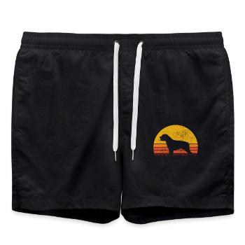 Rottweiler dog lover Retro vintage Gift idea - Badeshorts - Schwarz - Vorne - AI Model Male 185 light (185cm)