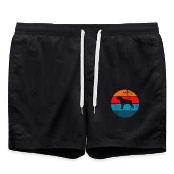 Rottweiler dog lover Retro vintage Gift idea - Badeshorts - Schwarz - Vorne - AI Model Male 185 light (185cm)