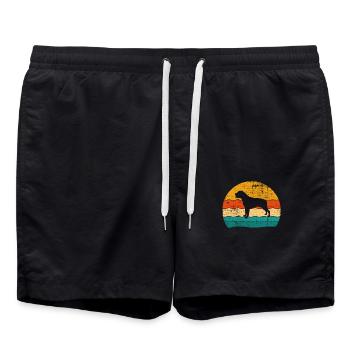 Rottweiler dog lover Retro vintage Gift idea - Badeshorts - Schwarz - Vorne - AI Model Male 185 light (185cm)