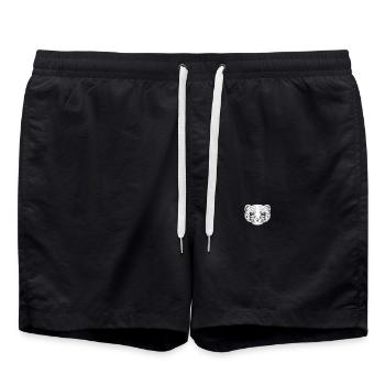 Dessin d’un furet - Short de bain - noir - Devant - AI Model Male 185 light (185cm)