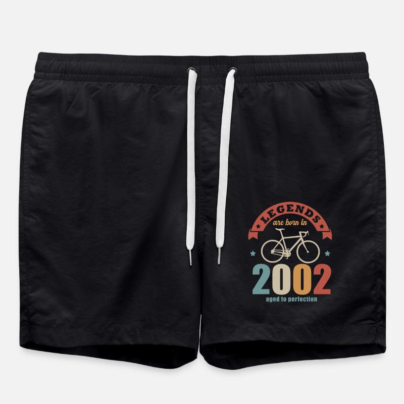 vélo cycliste anniversaire né en 2002 20 ans - Short de bain - noir