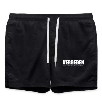 Vergeben ja du hast richtig gelesen - Badeshorts - Schwarz - Vorne - AI Model Male 185 light (185cm)