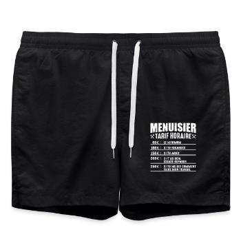 Le Tarif Horaire D'un Menuisier - Short de bain - noir - Devant - AI Model Male 185 light (185cm)