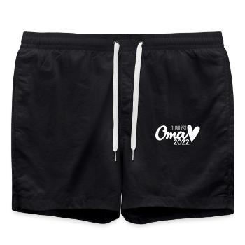 Oma 2022 - Werdende Oma 2022 - Badeshorts - Schwarz - Vorne - AI Model Male 185 light (185cm)