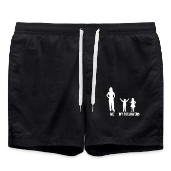Moi et mes disciples pour les femmes fils et fille - Short de bain - noir - Devant - AI Model Male 185 light (185cm)