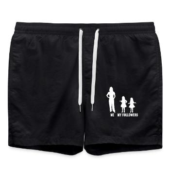 Me and my followers for women daughter daughters - Swim Trunks - black - Front - AI Model Male 185 light (185cm)