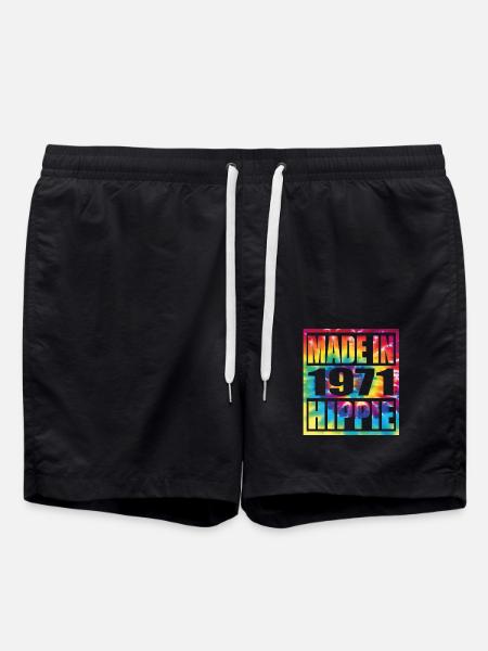 Hippie Birthday 1971 - Badeshorts - Schwarz