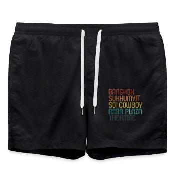 Thermae Nana Plaza Soi Cowbox Sukhumvit Bangkok - Badeshorts - Schwarz - Vorne - AI Model Male 185 light (185cm)