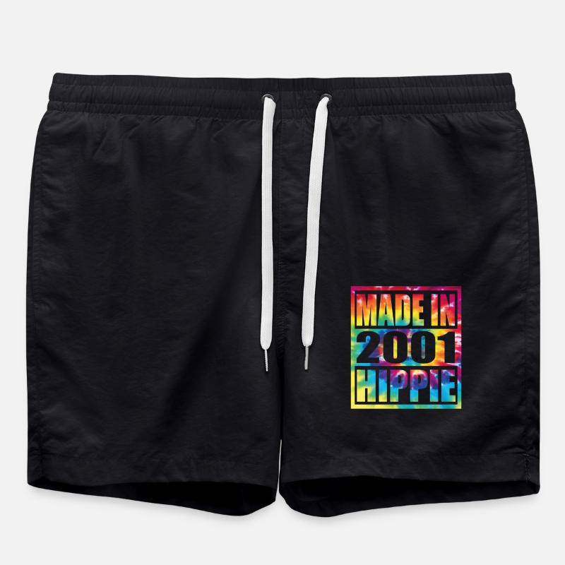 Anniversaire hippie 2001 - Short de bain - noir
