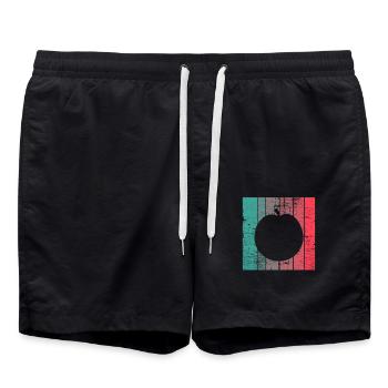 Apricot Fruit Lover Retro Veggie Diet Idée cadeau - Short de bain - noir - Devant - AI Model Male 185 light (185cm)