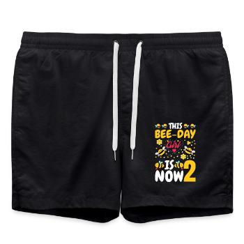 This Bee-day Girl Is Now 2. - Swim Trunks - black - Front - AI Model Male 185 light (185cm)