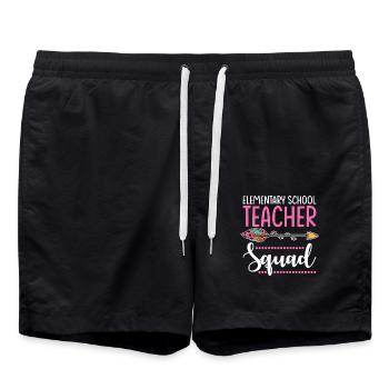 Grundschullehrerin Gruppe - Badeshorts - Schwarz - Vorne - AI Model Male 185 light (185cm)