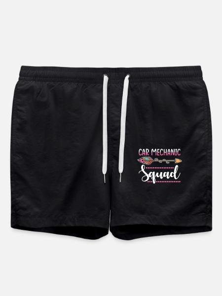 Car mechanic group - Swim Trunks - black