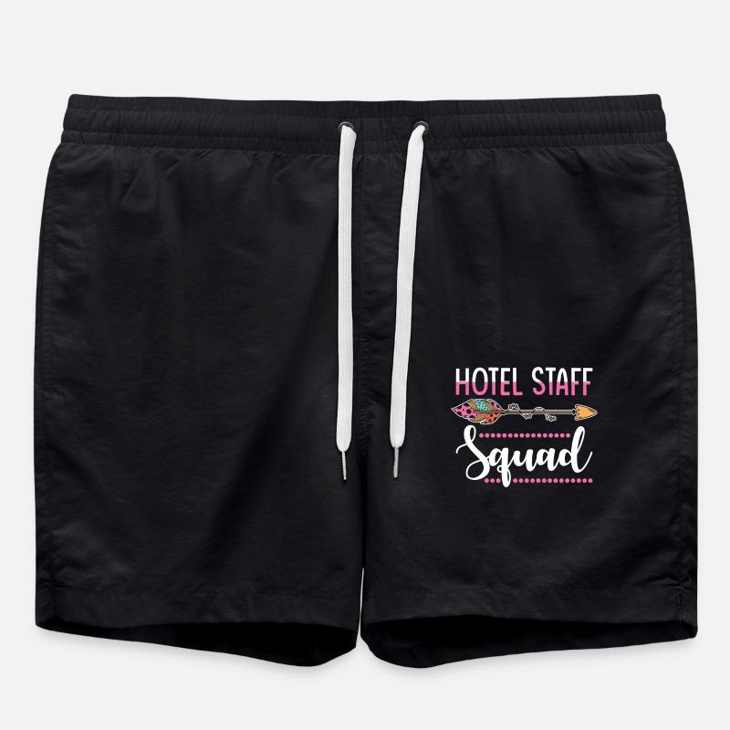 Hotel staff group - Swim Trunks - black