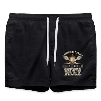 Realschule bestanden Realschulabschluss 2022 - Badeshorts - Schwarz - Vorne - AI Model Male 185 light (185cm)