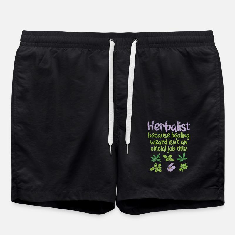 Kräuterkunde Kräuter - Badeshorts - Schwarz