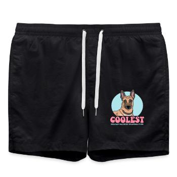 Malinois Grandma Belgian Shepherd Gift - Swim Trunks - black - Front - AI Model Male 185 light (185cm)