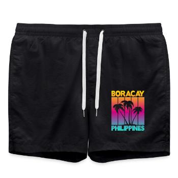 Boracay Philippines - Short de bain - noir - Devant - AI Model Male 185 light (185cm)