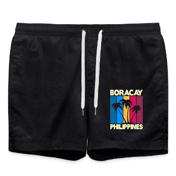 Boracay Philippines - Short de bain - noir - Devant - AI Model Male 185 light (185cm)