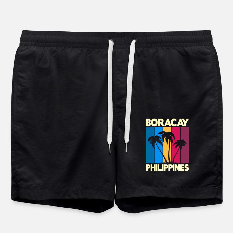 Boracay Philippines - Swim Trunks - black