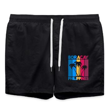 Boracay Philippines - Short de bain - noir - Devant - AI Model Male 185 light (185cm)