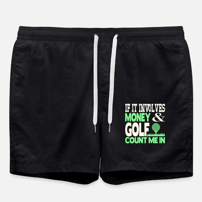 Argent et golf - Short de bain - noir