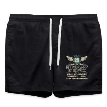 25 ans de service 25 ans de service - Short de bain - noir - Devant - AI Model Male 185 light (185cm)