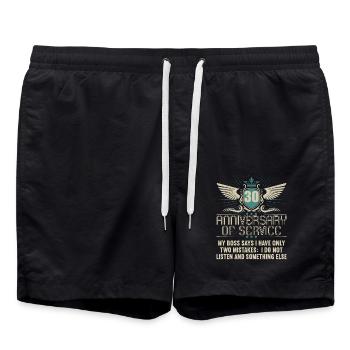 30 ans de service 30 ans de service - Short de bain - noir - Devant - AI Model Male 185 light (185cm)