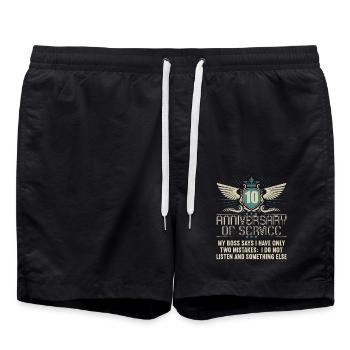 10 ans de service 10 ans de service - Short de bain - noir - Devant - AI Model Male 185 light (185cm)