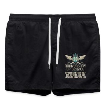 20 ans de service 20 ans de service - Short de bain - noir - Devant - AI Model Male 185 light (185cm)