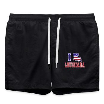 Lousiana USA I love Albama - Swim Trunks - black - Front - AI Model Male 185 light (185cm)