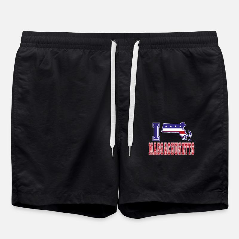 Massachusetts USA J’adore Albama - Short de bain - noir