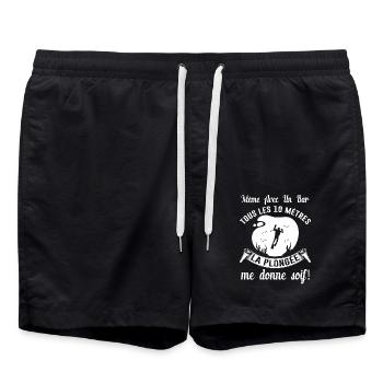 Plongée Sous Marine Mer Idée Cadeau Plongeur Océan - Short de bain - noir - Devant - AI Model Male 185 light (185cm)
