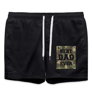 Best Dad Ever - Badeshorts - Schwarz - Vorne - AI Model Male 185 light (185cm)