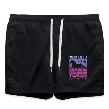Marchez comme un cheval de marche du Tennessee - Short de bain - noir - Devant - AI Model Male 185 light (185cm)