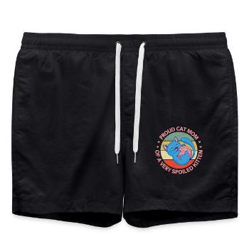 Cat Mom Kitten Cat Cat Owner Gift - Swim Trunks - black - Front - AI Model Male 185 light (185cm)