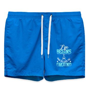Life begins when you leave the ground helicopter - Badeshorts - Cobalt blue - Vorne