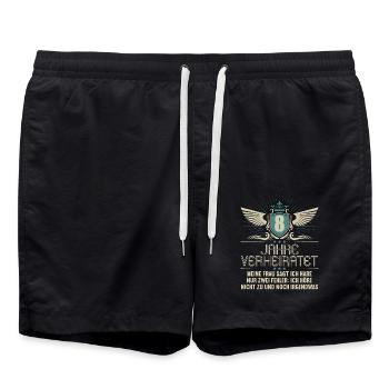 8 ans marié seulement 2 erreurs 8.Anniversaire de mariage - Short de bain - noir - Devant - AI Model Male 185 light (185cm)