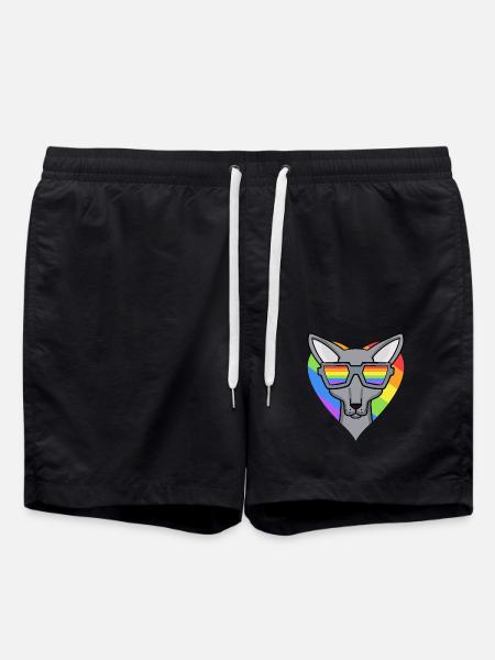 Chat LGBT Sphynx Rainbow - Short de bain - noir