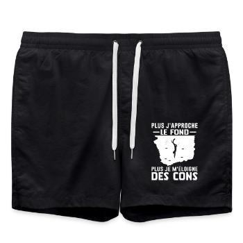 Sport Plongée Idée Cadeau Mer Vacances Hobby Plage - Short de bain - noir - Devant - AI Model Male 185 light (185cm)