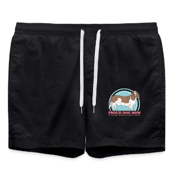 Basset Hound Maman Maîtresse Chien Propriétaire Cadeau - Short de bain - noir - Devant - AI Model Male 185 light (185cm)